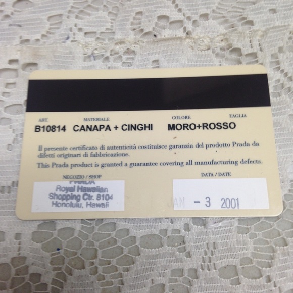 Prada Brown Canvas -Red Leather Trim Shoulder Bag - Picture 16 of 16